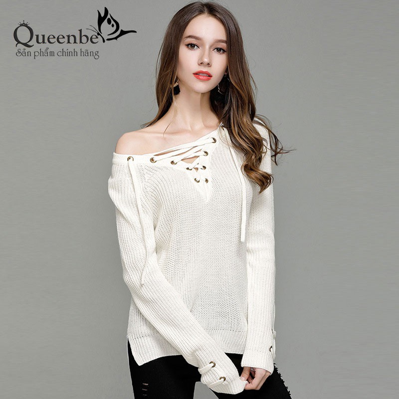 Áo len nữ kiểu áo nữ len mùa thu Queenbe GLA181 Cuocsongvang