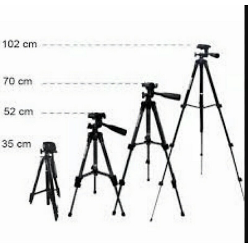 Gậy 3 Chân Tripod TF 3120 Màu Đen - Tặng Kẹp Điện Thoại Và Remote Chụp Hình Bluetooth