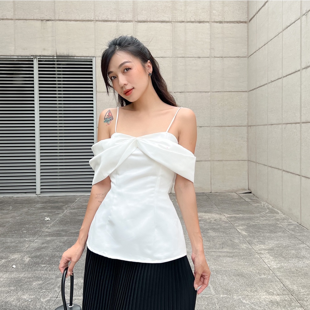 Áo bẹt vai 2 dây peplum phù hợp dự tiệc đi chơi Callene (L1700)