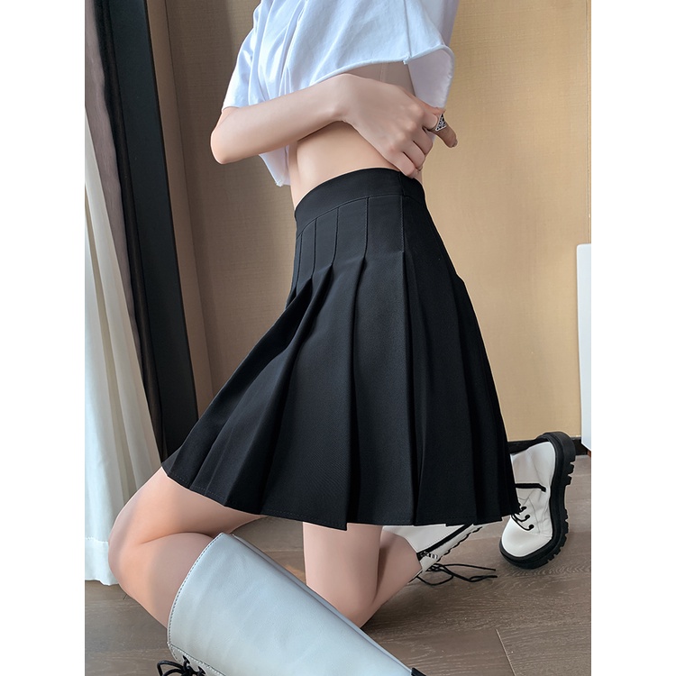 Chân váy ngắn dáng chữ A NRVP lưng cao màu sắc xinh xắn phong cách Hàn Quốc