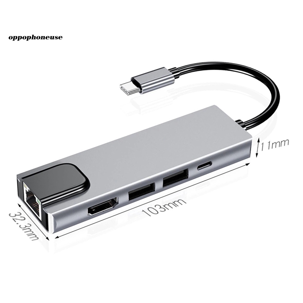 Bộ Chuyển Đổi Đa Năng Type-C Sang 4k Hdmi-Compatible Rj45 Usb 3.0 Pd