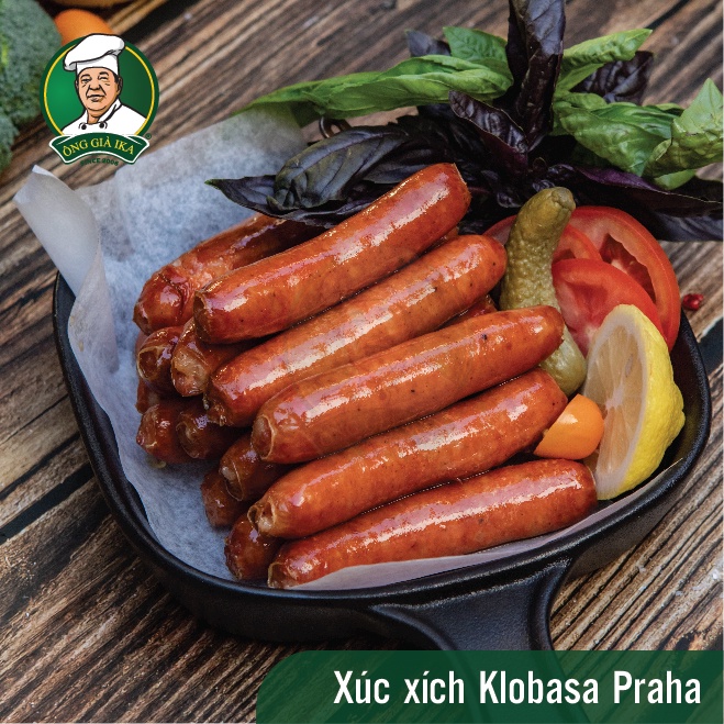 Xúc xích Klobasa Praha 500g Ông già Ika