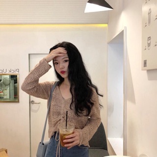 Áo len lưới croptop cá tính ulzzang (ẢNH THẬT Ở CUỐI)