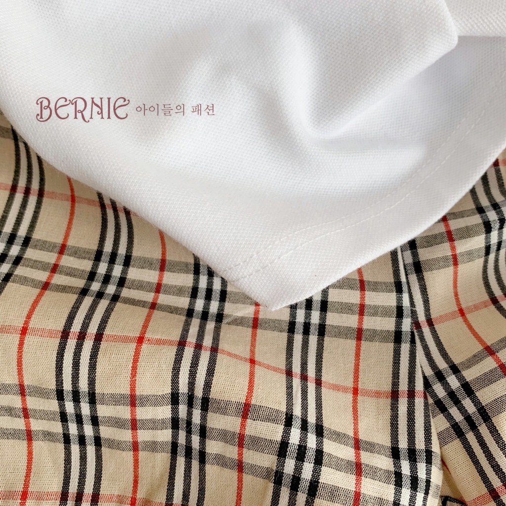 BỘ CỘC TAY ÁO POLO PHỐI QUẦN KẺ BÉ TRAI