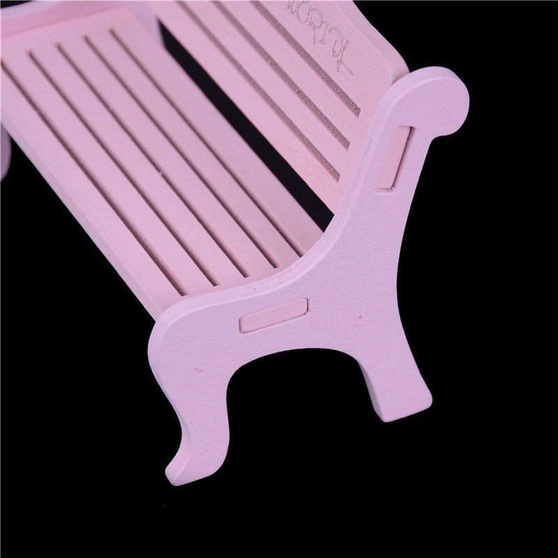 Mô Hình Ghế Gỗ 13 * 8cm Tỉ Lệ 1: 12 Trang Trí Nhà Búp Bê