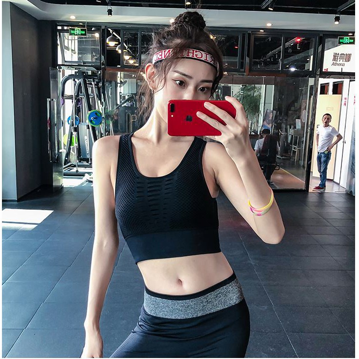 Áo Tập Gym Nữ , Đồ Tập Gym Nữ Phối Lưới Sexy Áo Bra Tập Gym Nữ Phối Vân Tinh Tế {Mã Hàng 96852} ་