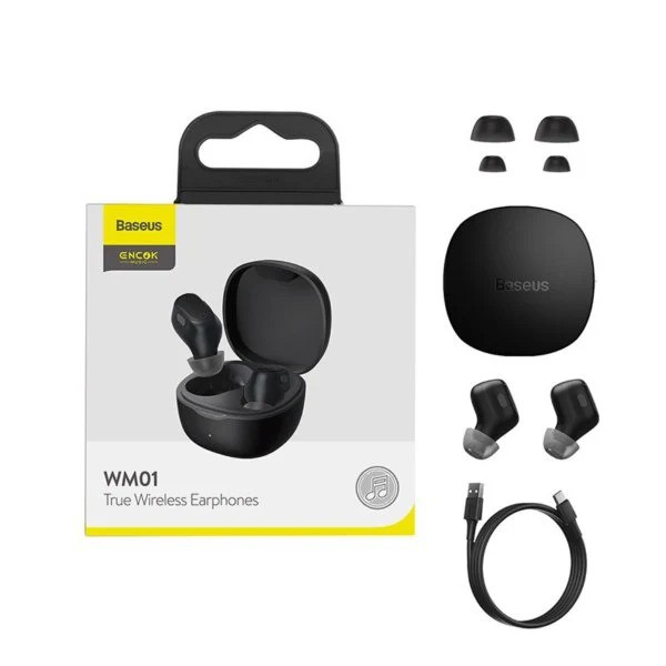 Tai Nghe Không Dây Baseus WM01 Mini TWS Bluetooth 5.0 Cho Iphone Xiaomi