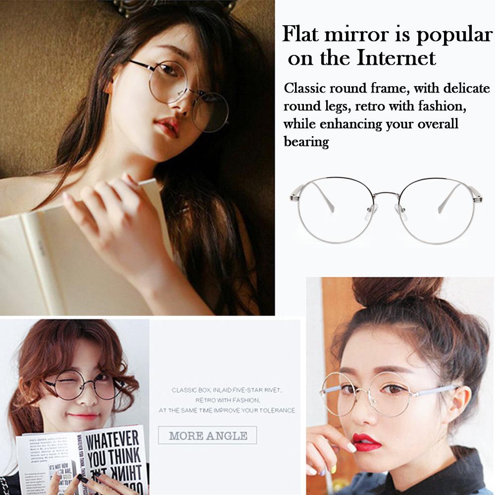 Mắt Kính Gọng Tròn Bằng Kim Loại Siêu Nhẹ Phong Cách Vintage Thời Trang