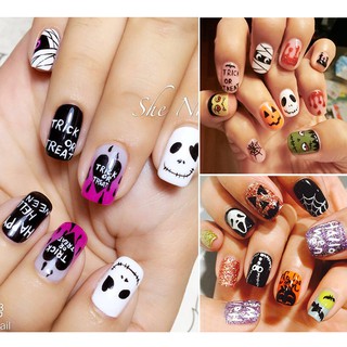 Nail dán Sticker Halloween Độc Đáo Trang Trí Móng Nghệ Thuật Lễ Hội