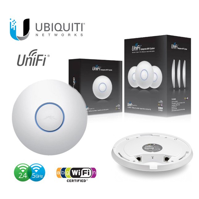 Bộ Phát WiFi Chuyên Dụng Ubiquiti Unifi AP AC PRO (Chuẩn AC bán kính 120m chịu tải 250 thiết bị)