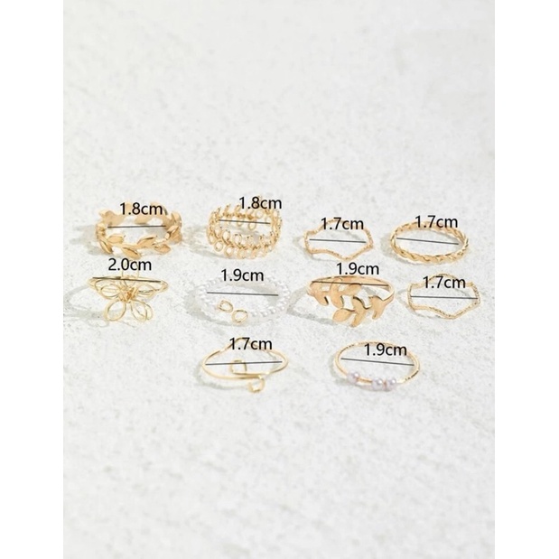 Set nhẫn gold 10 chiếc