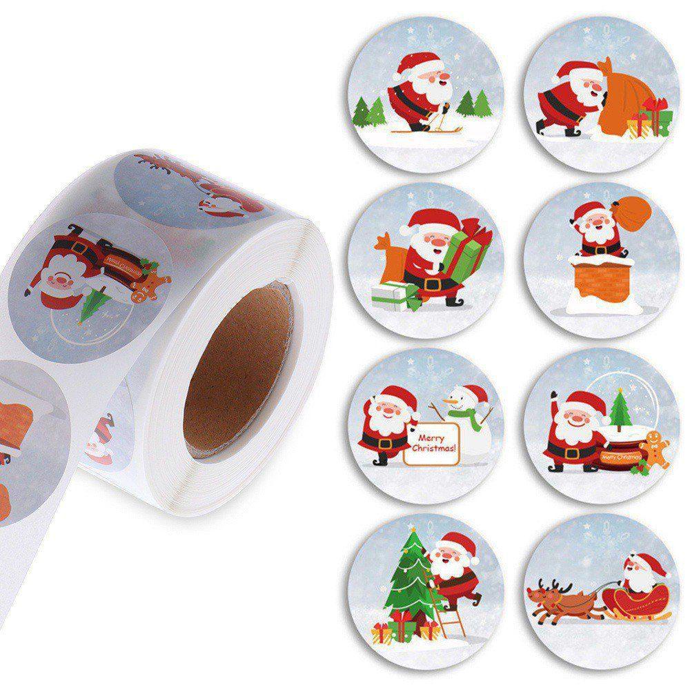 Cuộn 500 Nhãn Dán Trang Trí Tiệc Giáng Sinh