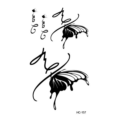 Hình xăm nước họa tiết cánh bướm HC157