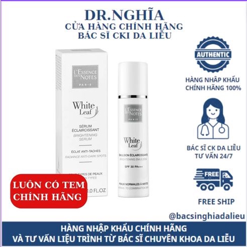 Tinh Chất Làm Sáng Da L'Essence des Notes White Leaf Brightening Serum 30ml BS NGHĨA