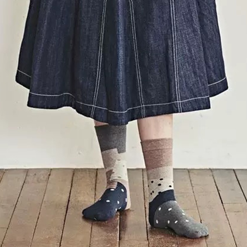 Đôi vớ WAFNHA D344 bằng cotton dày dặn phong cách cổ điển cá tính thời trang mùa đông dành cho các cặp đôi