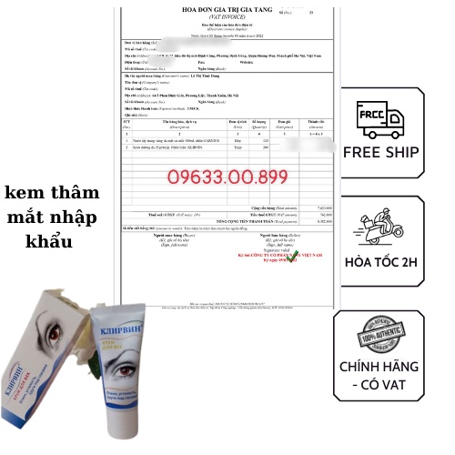 Kem trị thâm mắt Klirvin Nga - Đánh tan bọng mắt