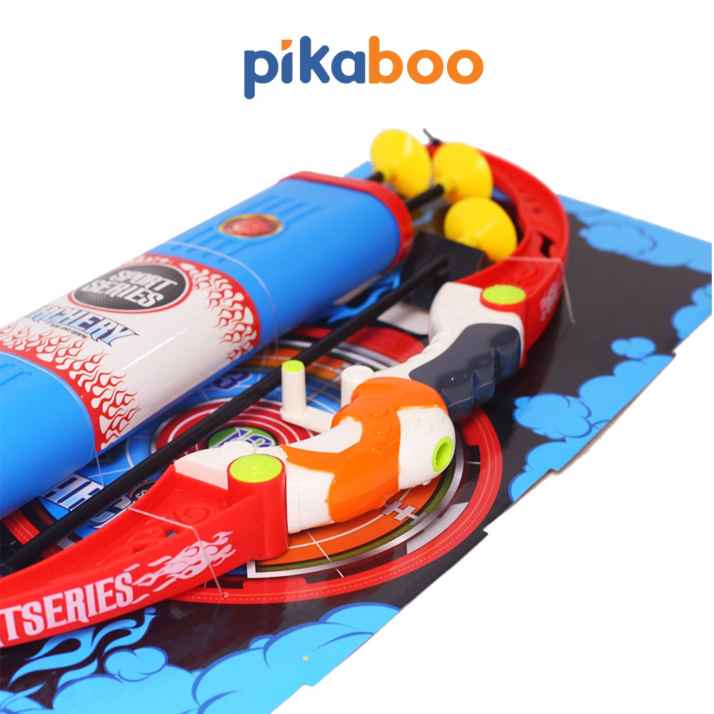Cung tên đồ chơi thể thao cho bé Pikaboo thiết kế nhựa ABS cao cấp gồm 3 mũi tên bắn cung và 1 bia