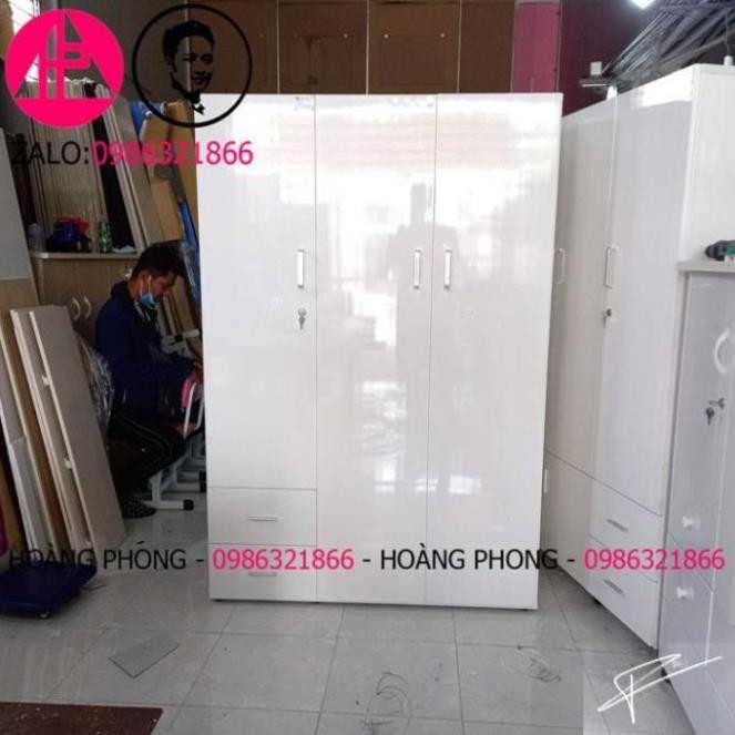 Tủ quần áo 3 cánh + &quot;GƯƠNG SOI &quot; ( 1m23 x 1m85 )# 100% $ Miễn phí vận chuyển Bảo hành 2 năm tại nhà