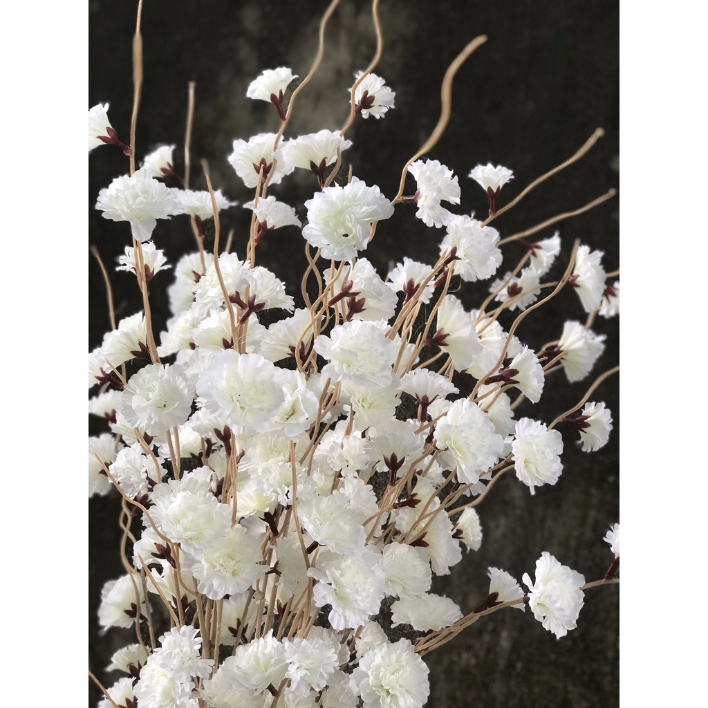 Anh Đào Râu  | Cụm Phăng Khô - Hoa Leo Giả Vải Lụa Cao Cấp Decor Trang Trí Nhà Cửa, Tết | Hà Hoa Flower