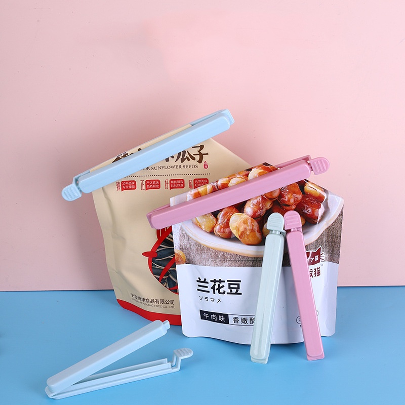 Set 5 kẹp miệng túi bằng nhựa chống ẩm màu sắc ngọt ngào