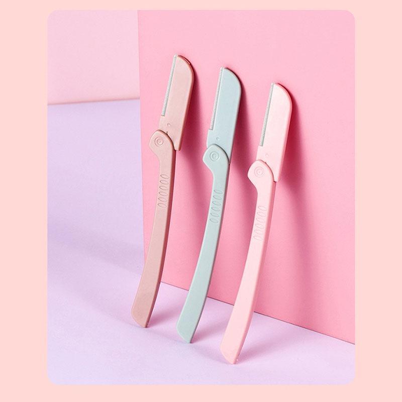 ✨✨Dụng cụ dao cạo tỉa lông mày mặt gấp gọn có đầu thay thế tiện lợi