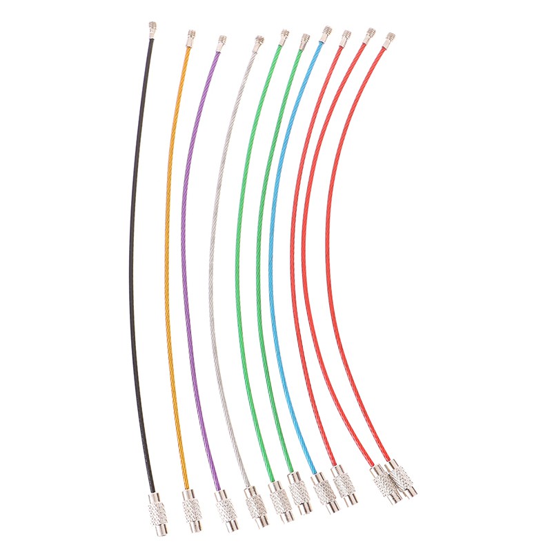 Set 10 Vòng Khóa Dây Cáp Bằng Thép Không Gỉ