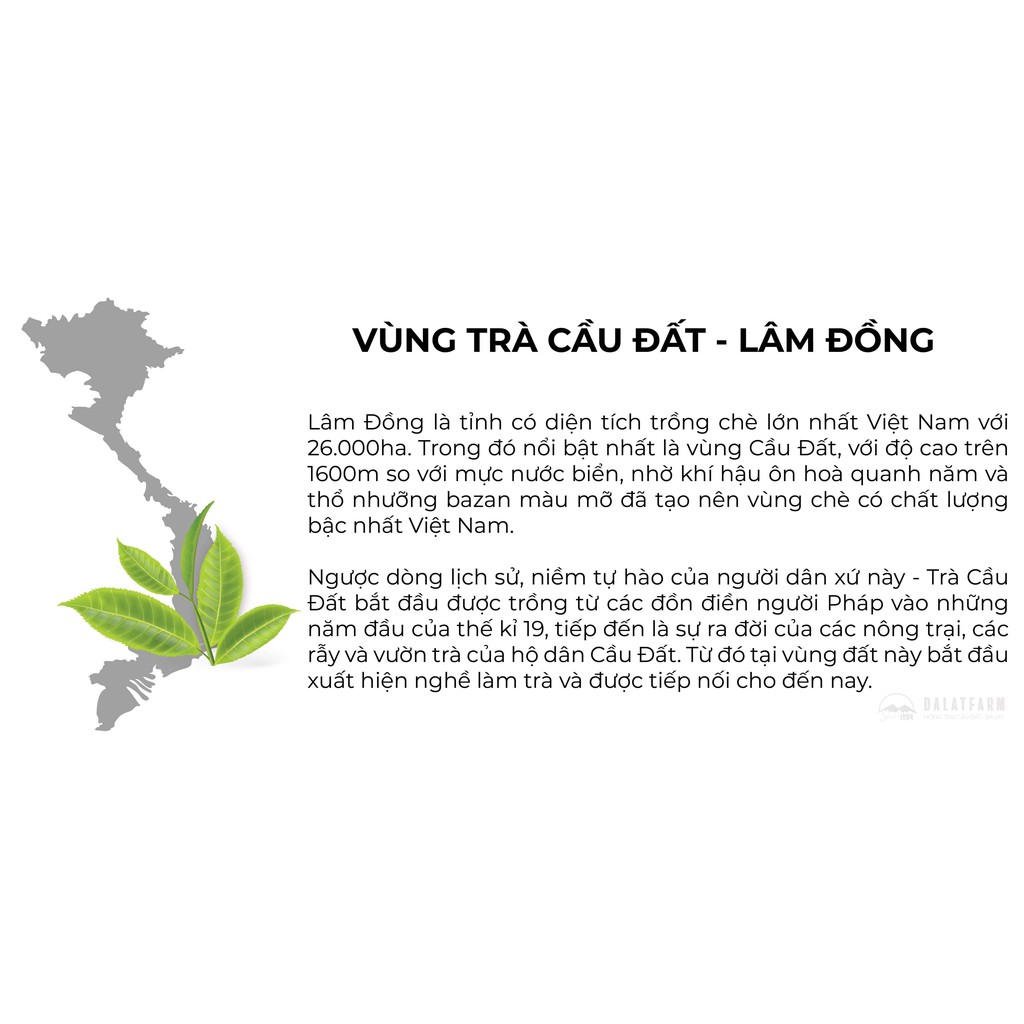 Trà Lài Cầu Đất Dalat Farm Loại Đặc Biệt (Trà Hoa Nhài) - Túi thiếc 110Gr