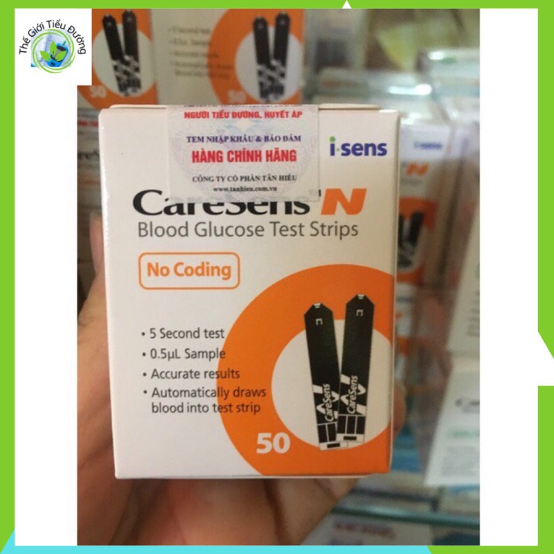 Que thử tiểu đường CareSens N hộp 50 que