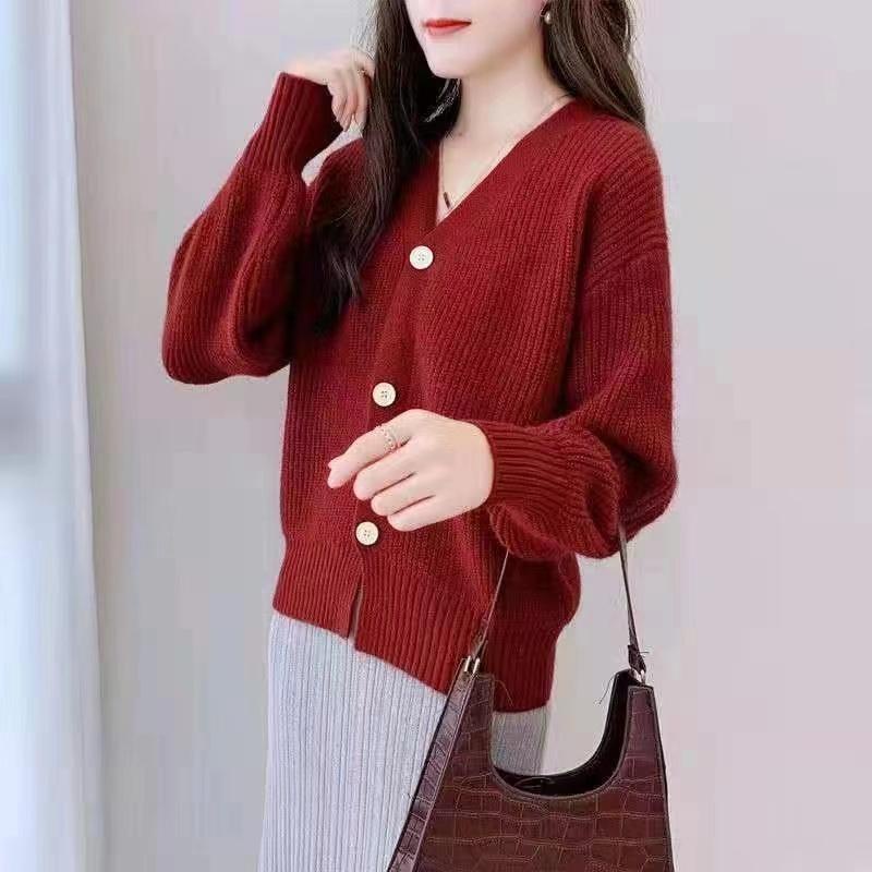 Áo Khoác Cardigan Len Tay Bồng Dài Có Khuy Chất Đẹp Long Lanh Che Đực Khuyết Điểm Cho Nữ | Bé Tiu Clothing