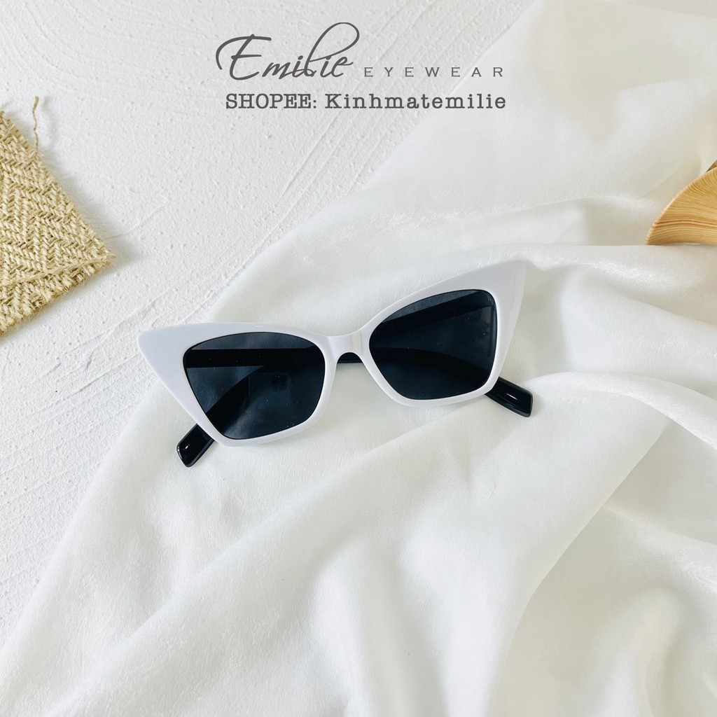 Kính mát nữ mắt mèo Emilie eyewear chất liệu nhựa mắt chống UV400 phụ kiện thời trang