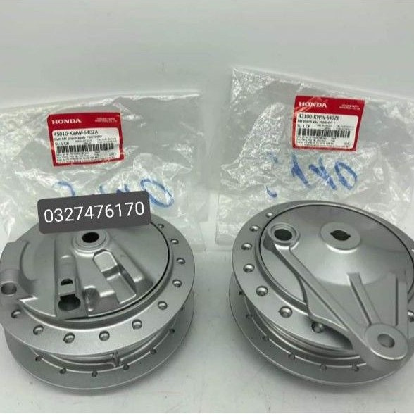 Bộ pass má phanh đùm trước sau xe WAVE A, Alpha 110 zin honda