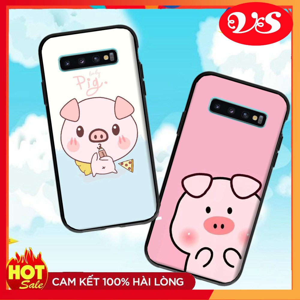 Ốp lưng Samsung Galaxy S10 Plus / S10 / S9 Plus / S9 / S8 Plus / S8 / S7 Edge hình Heo Con Dễ Thương 01