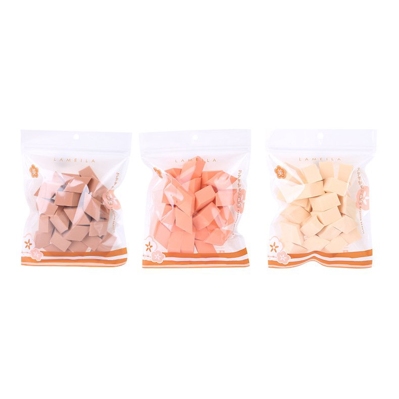 Set 25 Túi Bông Trang Điểm Khô Và Ướt B0943 Hình Viên Kim Cương