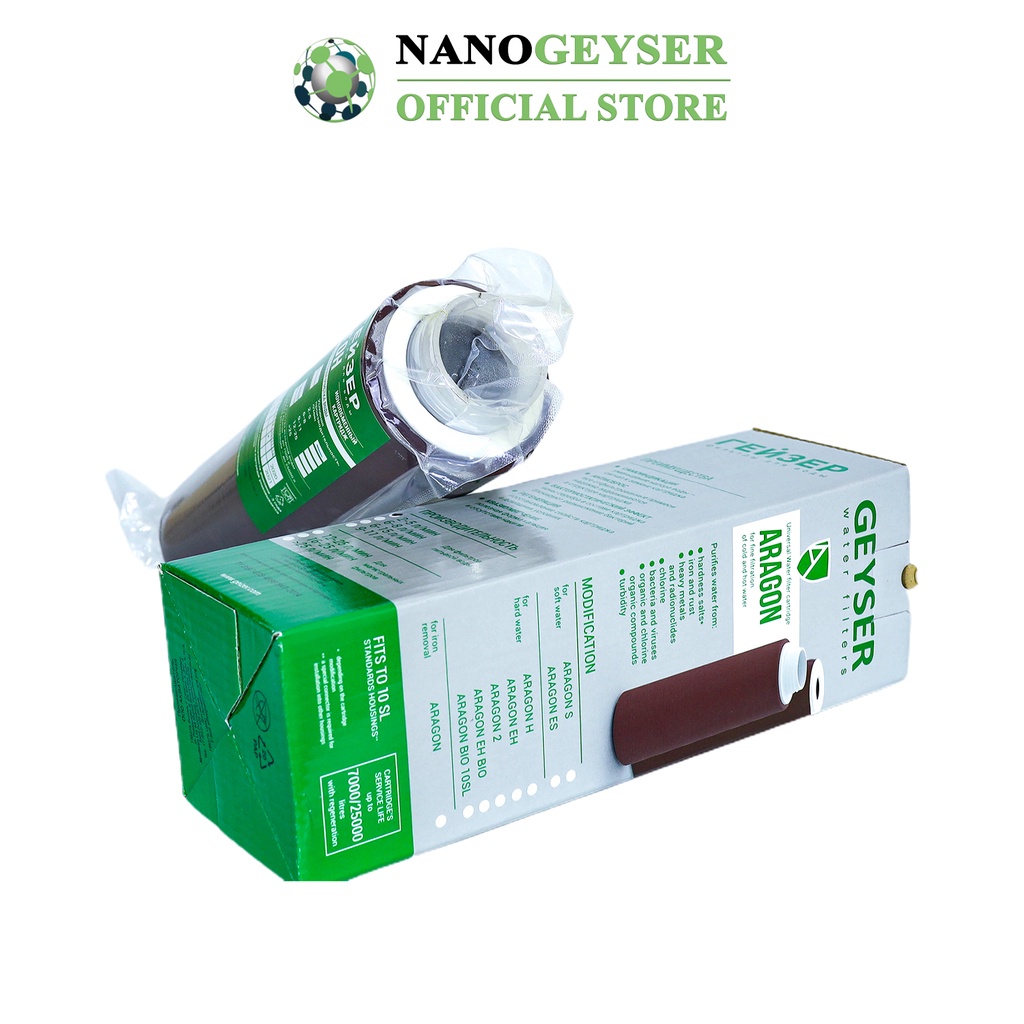 Lõi Aragon Nano Geyser, Lõi lọc nước số 3 máy NANO, Dùng cho các dòng máy lọc nước NANO, Geyser Eco, Ecotar, TK...