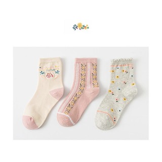 Combo 3 đôi tất vớ nữ hoa nhí bồ câu nhẹ nhàng TN100
