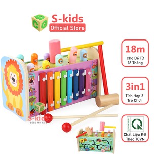 Đồ Chơi Cho Bé 1 Tuổi S-Kids, Trò Chơi Đập chuột kết hợp đàn Xylophone.