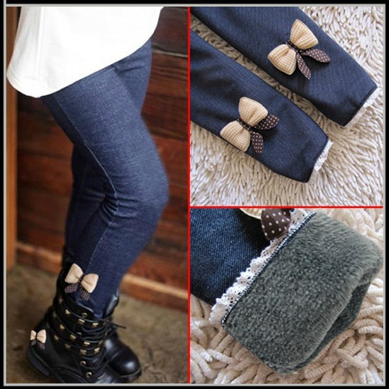 Quần legging lót lông giả bò cho bé gái size đại