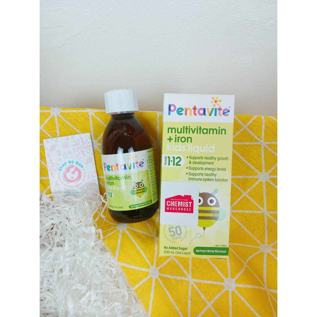 Siro Vitamin Tổng Hợp PENTAVITE Úc cho bé Penta-vite từ 1-12 tuổi - Úc