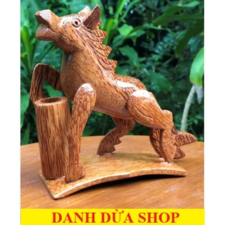 [Có Video] 12 con giáp - Con Ngựa làm bằng gỗ dừa - (HÀNG LOẠI 1) - DANH DỪA SHOP