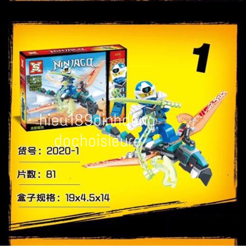 Lắp ráp xếp hình non Lego ninjago xs2020 : rồng đen ninja 8in1