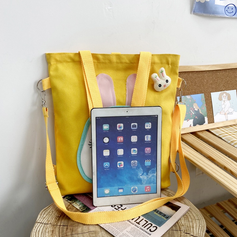 Túi Xách Canvas Đeo Vai Đi Học Mẫu Mới Thoải Mái Cho Nữ