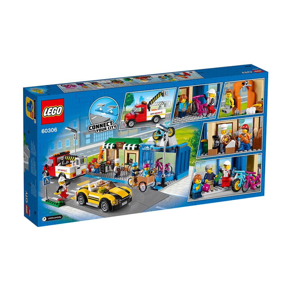 LEGO CITY 60306 Khu Phố Mua Sắm ( 533 Chi tiết) Bộ gạch đồ chơi lắp ráp cho trẻ em sáng tạo