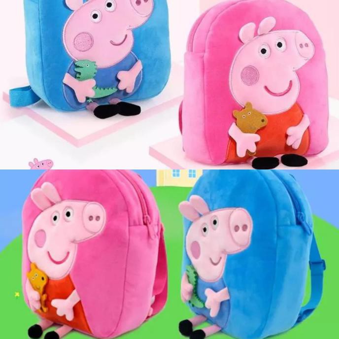 Hàng có sẵn.....Hàng có sẵn.....Hàng có sẵn.) Ba lô đeo vai hình heo Peppa dễ thương