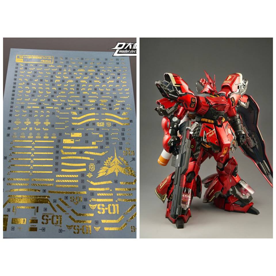 Decal nước dán mô hình MG RG HG Sazabi các loại - Water sticker