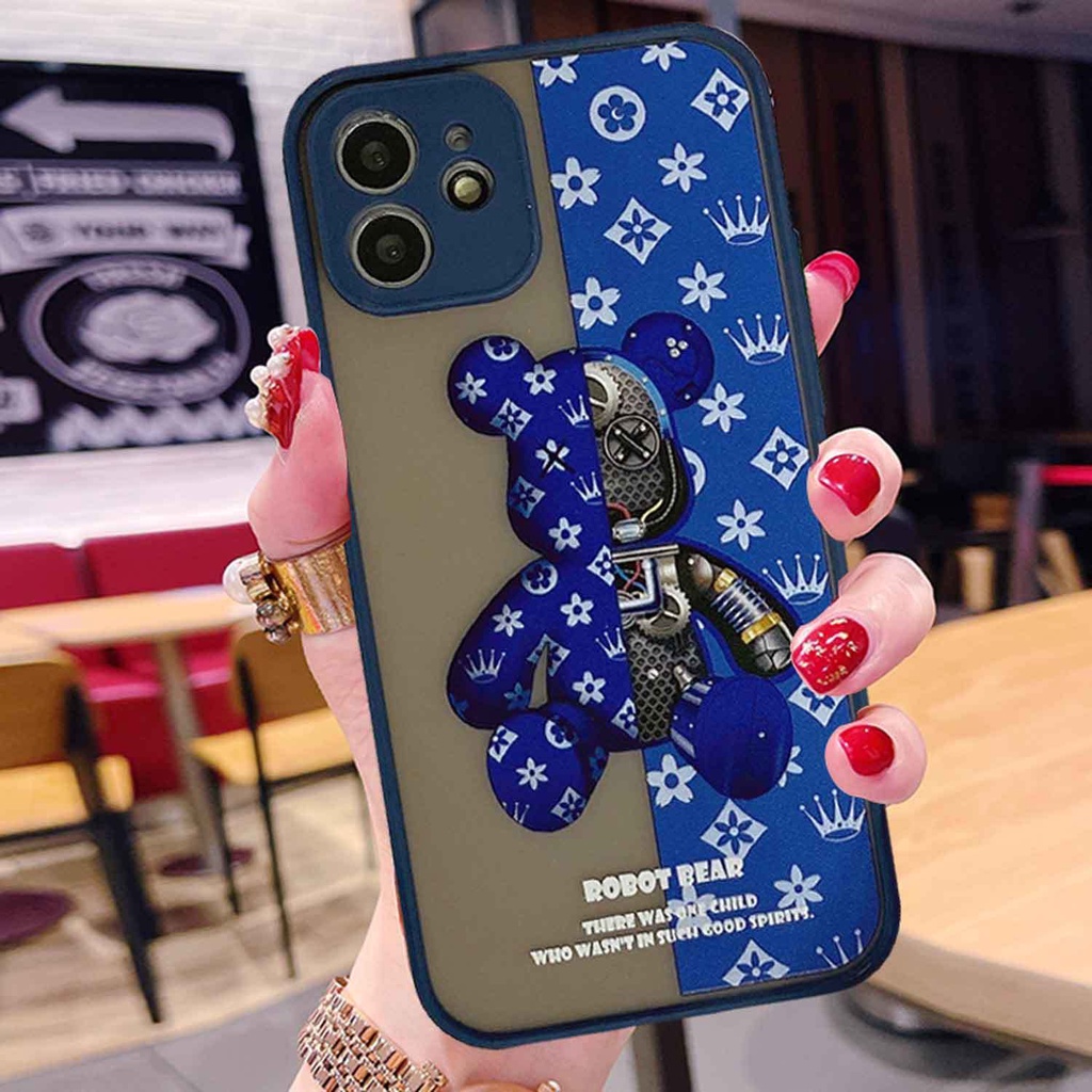 Ốp điện thoại silicon họa tiết gấu cá tính cho iPhone 11 12 Pro Max XR XsMax 6 6s Plus 7 8 Plus SE 2020