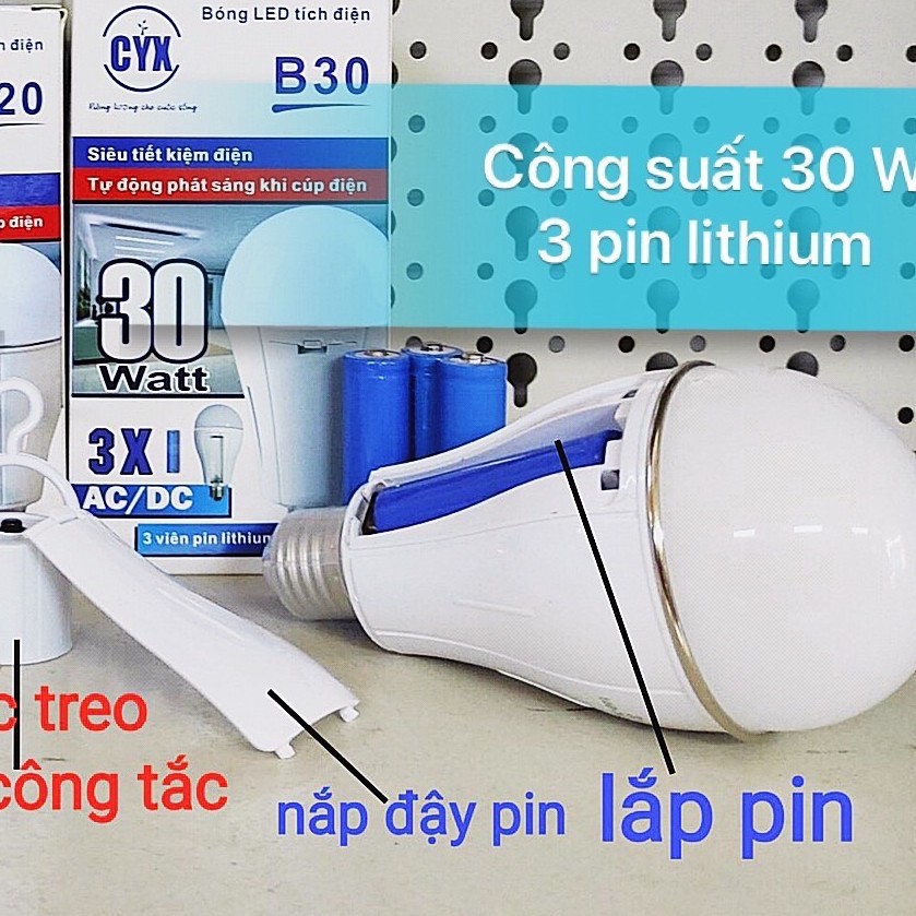 Bóng LED Tích Điện CYX 20W - 30W