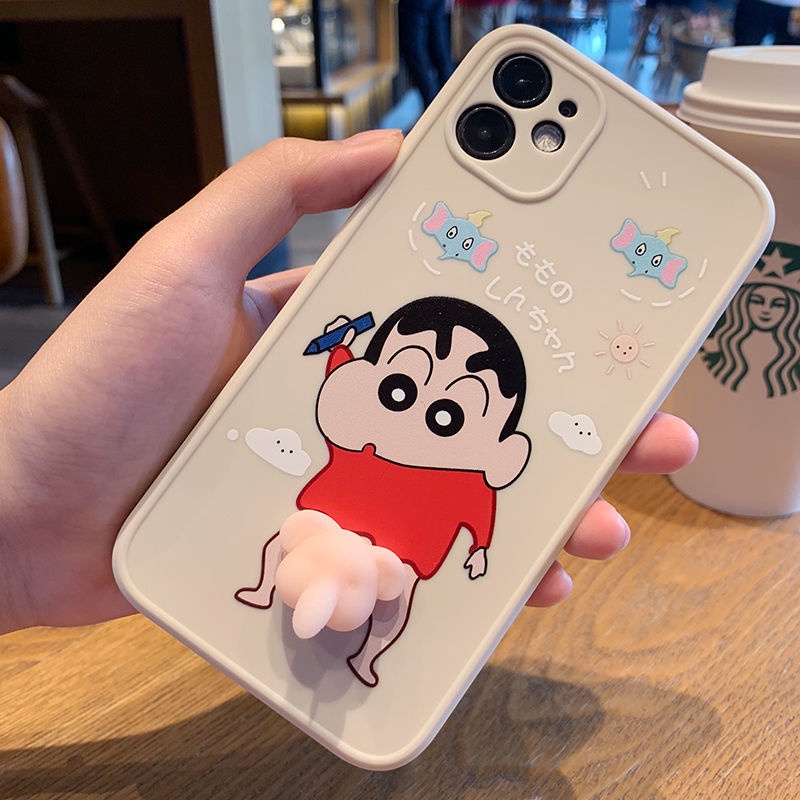 Ốp Điện Thoại TPU Silicon Chống Rơi Hình Shin Chan Cho IPhone 13 12 11