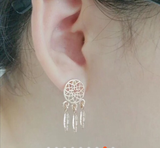 Khuyên tai dreamcatcher, bông tai đính tai xinh xắn