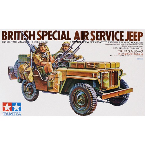 Mô Hình Lắp Ráp Xe Jeep Bristish Special Air Service Jeep Chính hãng Tamiya Tỉ Lệ 1/35