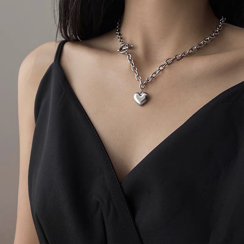 Dây chuyền mặt trái tim phong cách hàn quốc
